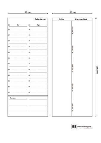 One Day Hourly Template